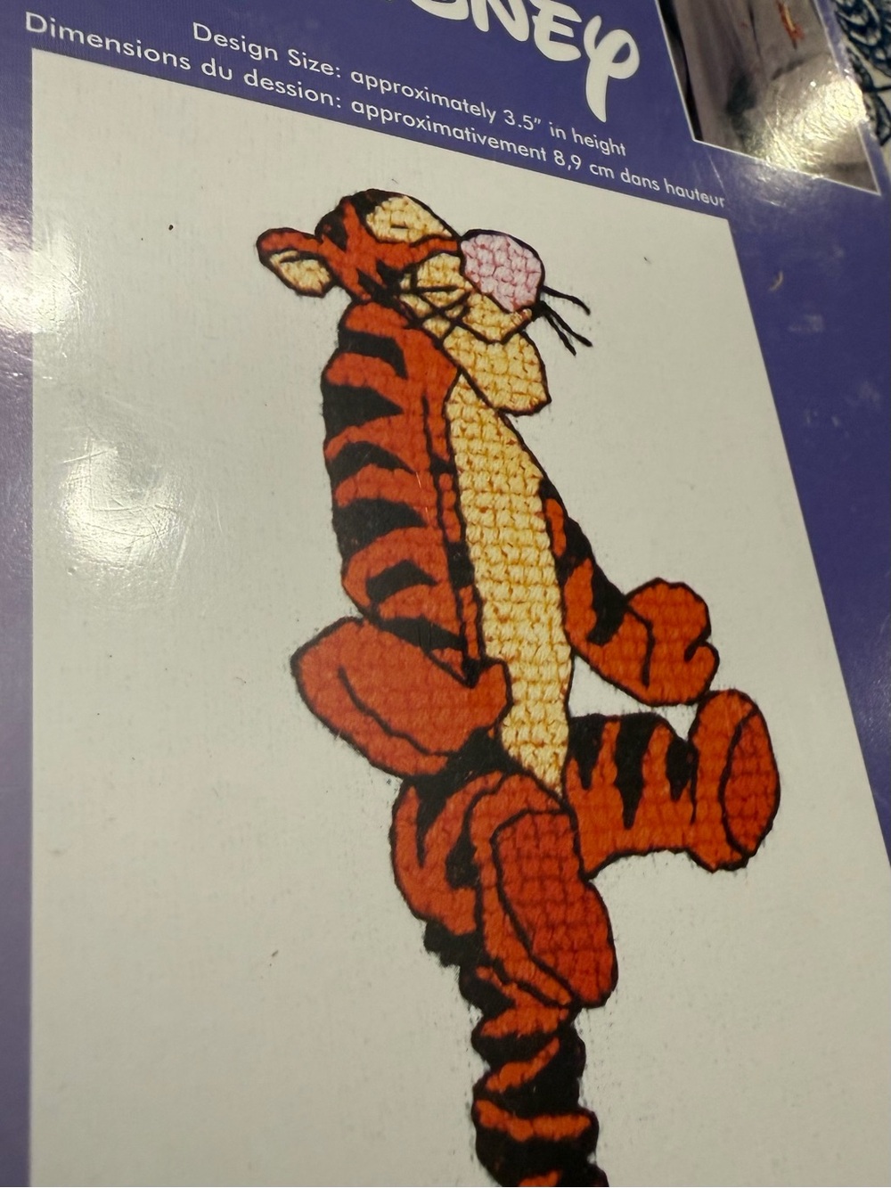 Janlynn TIGGER Waste Canvas Cross Stitch Kit Debbie‎ Minton Disney Winnie Pooh